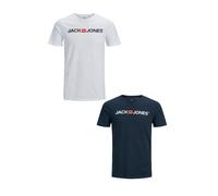 Conjunto 2 Camisetas cuello redondo Jack & Jones diseño JJECORP Talla Grande