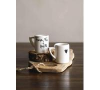 Conjunto 2 chávenas de café "força, foco e (ca) fé