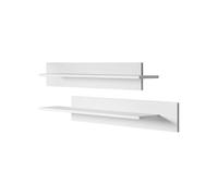 Conjunto 2 estantes salón comedor blanco 100x20x20 estela muebles bonitos