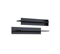 Conjunto 2 estantes salón comedor negro 100x20x20 luke muebles bonitos