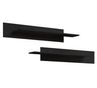 Conjunto 2 estantes salón comedor negro 100x20x20 nora muebles bonitos