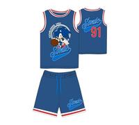 Conjunto 2 piezas deporte Sonic infantil unisex - Conjunto 2 piezas deporte con licencia Sonic para niños y niñas en cole, parque y ocio diario