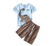 Conjunto 2 Piezas para Niños y Niñas - Ropa Dormir Informal para Niños Conjuntos Pantalones y Camisetas Traje de Verano Deporte Chándal Niño Manga Corta para Niños 1-6 Años