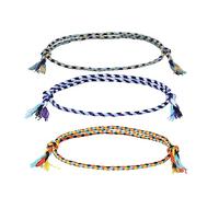 Conjunto 3 Tobilleras Surferas Boho para Mujer y Hombre - Accesorios de Playa y Festivales - Hechas a Mano y Ajustables - Resistentes al Agua - Tobillera Fina Hippie.