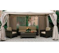 Conjunto 4 Lonas Laterales Mt. 3X4 Ecrú Para Gazebo Sahara