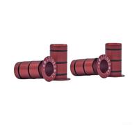 Conjunto 4 Piezas Adaptador Eje Bici 15mm a 12mm | Aleación aluminio robusta, junta goma integrada, conversión 15mm a 12mm, ideal mantenimiento bici(Red)