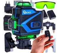 Conjunto 4d 2x batería. Nivel láser de haz de 16 líneas verde 360°