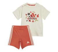 CONJUNTO ADIDASI FRUIT T SET IVORY/BRIRED ROJO NIÑA CORTO