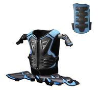 Conjunto Armadura Protectora Niños para Motocicleta Pecho Espalda Rodillas Y Codos Resistente A Impactos Transpirable Y Ajustable Equipo De Protección para Motocross Ciclismo,Blue Black-One Size