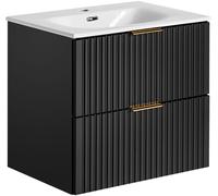 Conjunto armario Comad Adel Black ADEL BLACK 82-60-B-2S, lavabo Comad Sky SKY60-8099