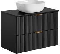 Conjunto armario Comad Adel Black ADEL BLACK 82-80-B-2S, lavabo Comad Smile UM-6252SMILE40DP, ADEL BLACK 89-80-B
