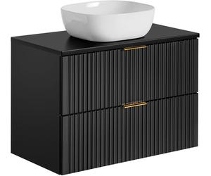 Conjunto armario Comad Adel Black ADEL BLACK 82-80-B-2S, lavabo Comad Smile UM-6252SMILE40DP, ADEL BLACK 89-80-B