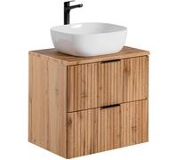Conjunto armario Comad Adel Oak ADEL OAK 82-60-B-2S, lavabo Comad Smile UM-6252SMILE40DP, BLAT UN. 89-60-B WOTAN