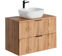 Conjunto armario Comad Adel Oak ADEL OAK 82-80-B-2S, lavabo Comad Smile UM-6252SMILE40DP, ADEL OAK 89-80-B