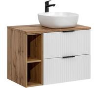 Conjunto armario Comad Adel White ADEL WHITE 82-60-B-2S, lavabo Comad Smile UM-6252SMILE40DP, ADEL OAK 89-80-B, XILO OAK 81-01-A