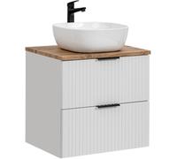 Conjunto armario Comad Adel White ADEL WHITE 82-60-B-2S, lavabo Comad Smile UM-6252SMILE40DP, ADEL OAK 89-60-B