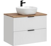 Conjunto armario Comad Adel White ADEL WHITE 82-80-B-2S, lavabo Comad Smile UM-6252SMILE40DP, ADEL OAK 89-80-B