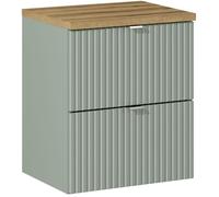 Conjunto armario Comad Line Reed Green LINE REED GREEN D 82-50-2S, encimera Comad Nova Oak NOVA OAK A 89-50