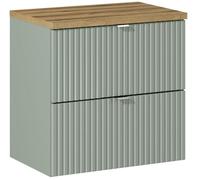 Conjunto armario Comad Line Reed Green LINE REED GREEN D 82-60-2S, encimera Comad Nova Oak NOVA OAK A 89-60