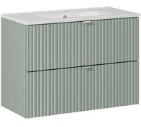 Conjunto armario Comad Line Reed Green LINE REED GREEN D 82-80-2S, lavabo Comad Dance White CFP-8009DANCE80DP