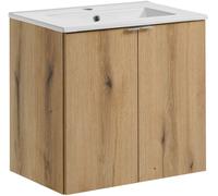 Conjunto armario Comad Nova Oak NOVA OAK A 82-60-2D, lavabo Comad Dance White UM-2060RB DANCE 60-DP