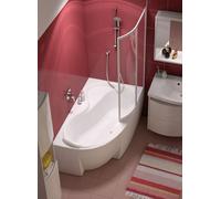 Conjunto bañera de esquina Ravak Rosa 95 C561000000, sifón para bañera Viega Simplex 495121, GPX2240140