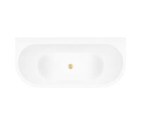 Conjunto bañera de pared Oltens Hulda 12021000, embellecedor de tapón Oltens 09002810