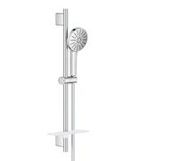 Conjunto Barra Ducha GROHE Vitalio Joy+ 120 (Alcachofa de Ducha Ø120mm, 3 chorros, ahorro 6,3 l/min, antiquemaduras, manguera de ducha 1,75m, barra 60cm, bandeja), Cromo, 1348660000