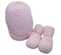 Conjunto Bebé Gorro y Calcetines Rosa Premamy