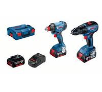 Conjunto Bosch Professional: GSR 18V-50 + GDX 180-LI + 3× GBA 18V 5.0Ah + GAL 1880CV en L-BOXX136 06019G5227