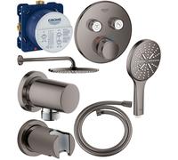 Conjunto brazo de ducha con efecto lluvia Grohe Rainshower 26066A00, grifo de bañera y ducha Grohe Grohtherm SmartControl 29119A00, 26574A00, 27057A00, 35600000, 27074A00, 28362A01