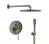 Conjunto brazo de ducha con efecto lluvia Grohe Rainshower 26066AL0, grifo de bañera y ducha Grohe Essence 24058AL1, 26658AL0, 27400AL0, 28362A01