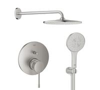 Conjunto brazo de ducha con efecto lluvia Grohe Rainshower 26558DC0, grifo de bañera y ducha Grohe Essence 24058DC1, 26574DC0, 26658DC0, 28362DC1