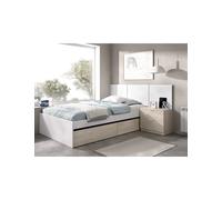 Conjunto cabecero cama dormitorio BITO 3 DEKIT blanco/natural