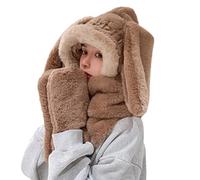 Conjunto cálido de invierno 3 en 1 para mujer, bufanda, guantes de bolsillo, gorro cómodo para invierno, gorro envolvente para adultos