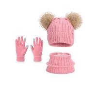 Conjunto Cálido De Invierno para Niños con Gorro De Calavera Guantes De Polaina para Cuello Accesorios De Punto para Actividades Aire Libre Accesorios Esenciales para Niños