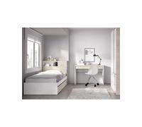 Conjunto cama con cabecero dormitorio TEN 2 DEKIT natural/blanco