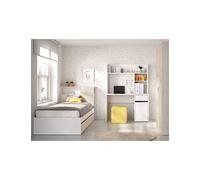 Conjunto cama con cabecero dormitorio TEN 3 DEKIT natural/blanco