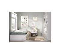 Conjunto cama nido dormitorio LAGO 5 DEKIT blanco/natural
