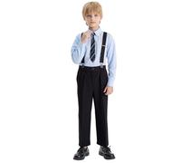 Conjunto Camisa Manga Larga para Niños Ropa Formal Escolar Traje Rendimiento Estilo Académico Uso Diario Informal Años#a