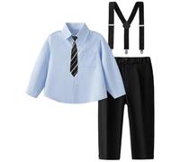 Conjunto Camisa Manga Larga para Niños Ropa Formal Escolar Traje Rendimiento Estilo Académico Uso Diario Informal Años#a