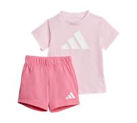 adidas Unisex - Bimbi 0-24 ESSENTIALS BIG LOGO T-SHIRT SET, clear pink/white, 9-12 Months