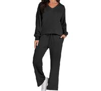 Conjunto Casual De Dos Piezas para Mujer Pantalones De Manga Larga Conjunto De Dos Piezas Nuevo Conjunto De Dos Piezas De Verano Conjunto De Dos Piezas De Moda De Dos Piezas Negro M