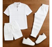Conjunto Casual Diario de , Camisa Casual de Manga Corta para Hombre, y Fácil, Estilos Modernos y Versátiles, Adecuado para Citas, Ocasiones Sociales Formales y Citas, Adecuado para , Verano y Otoño