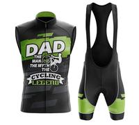 Conjunto Ciclismo Hombre Verano Maillot Ciclista Ropa Bici MTB Sin Mangas,Traje Bicicleta Chaleco Ciclo y Culotte Tirantes con 19D Gel Acolchado,Completa Jerseys Transpirable Secado Rápido(B4,XL)