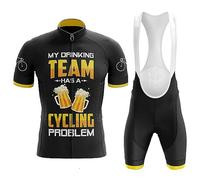 Conjunto Ciclismo Hombre Verano Ropa Bici MTB Maillot Ciclista Manga Corta,Traje Bicicleta Camiseta Ciclo y Culotte Tirantes con 19D Gel Acolchado,Completa Jerseys Transpirable Secado Rápido(B9,XL)