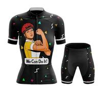Conjunto Ciclismo Mujer Verano Maillot Bici MTB Manga Corta Ropa Ciclista,Traje Bicicleta Camiseta Ciclo y Culotte Shorts con 19D Gel Acolchado,Completa Jerseys Transpirable Secado Rápido(6,S)