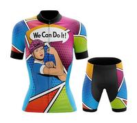 Conjunto Ciclismo Mujer Verano Maillot Bici MTB Manga Corta Ropa Ciclista,Traje Bicicleta Camiseta Ciclo y Culotte Shorts con 19D Gel Acolchado,Completa Jerseys Transpirable Secado Rápido(7,S)