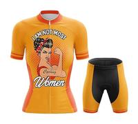 Conjunto Ciclismo Mujer Verano Maillot Bici MTB Manga Corta Ropa Ciclista,Traje Bicicleta Camiseta Ciclo y Culotte Shorts con 19D Gel Acolchado,Completa Jerseys Transpirable Secado Rápido(9,S)