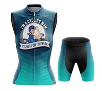 Conjunto Ciclismo Mujer Verano Maillot Bici MTB Sin Mangas Ropa Ciclista,Traje Bicicleta Chaleco Ciclo y Culotte Shorts con 19D Gel Acolchado,Completa de Jerseys Transpirable Secado Rápido(8,L)
